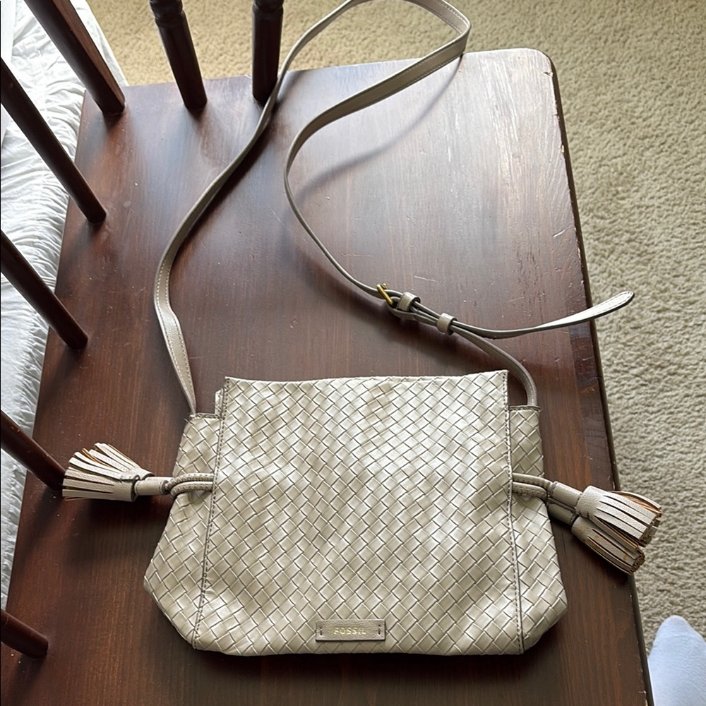 Fossil Women's Grey Crossbody Bag